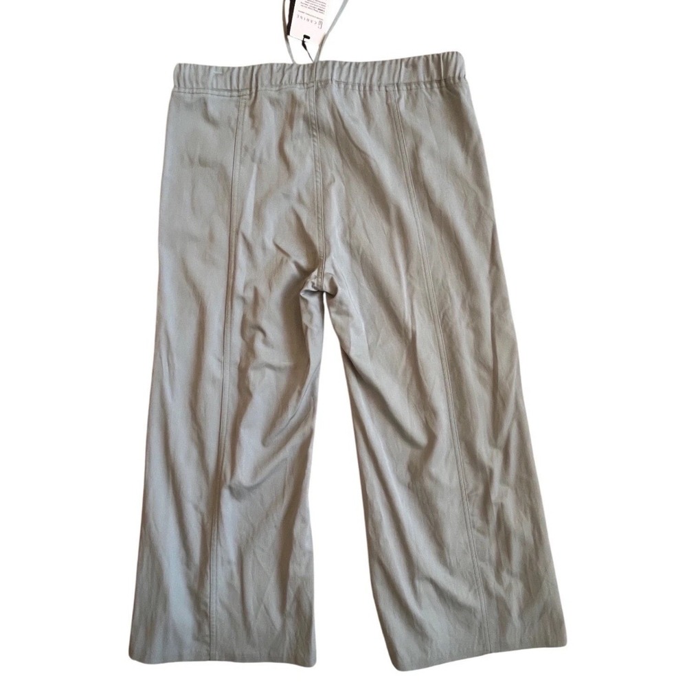 NEW! Carine‎ Wide Leg Drawstring Cargo Capri Pants Storm Gray Size 12 C2202ST12